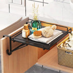 Foldable Over Cabinet Door Storage Rack Black | StorageOZ