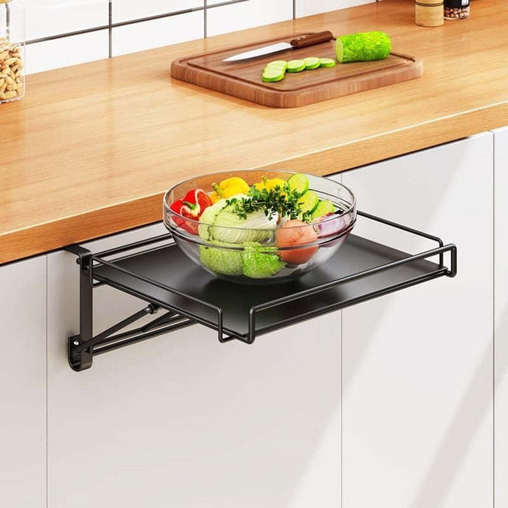 Foldable Over Cabinet Door Storage Rack Black | StorageOZ