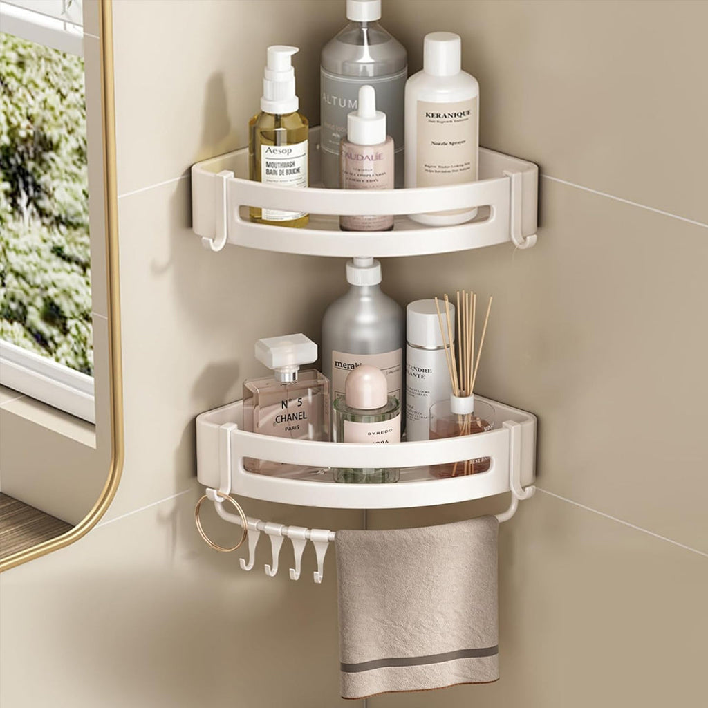 Triangular Corner Shelf with Drain Holes | StorageOZ