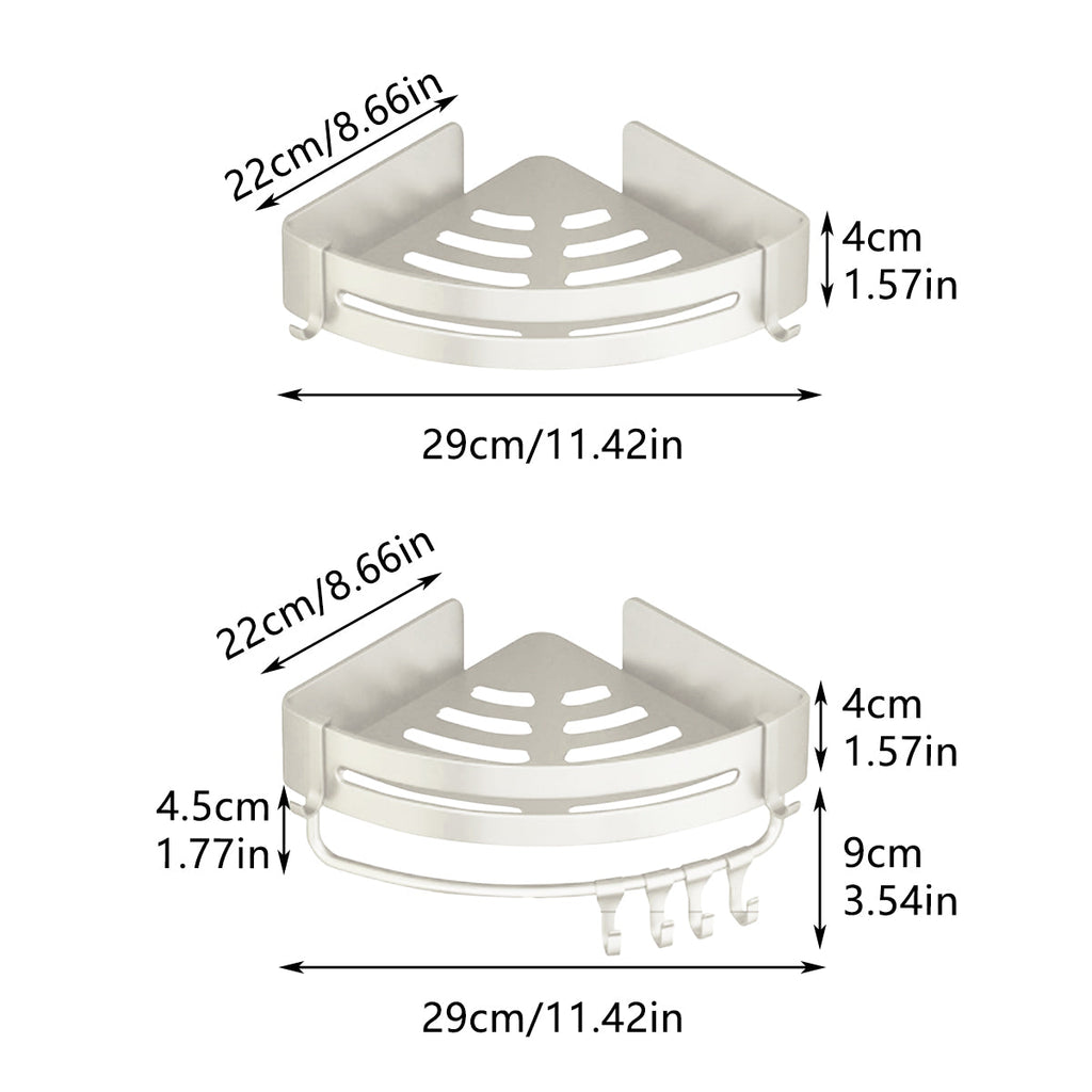 Triangular Corner Shelf with Drain Holes | StorageOZ
