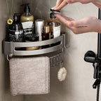 Triangular Corner Shelf with Drain Holes | StorageOZ