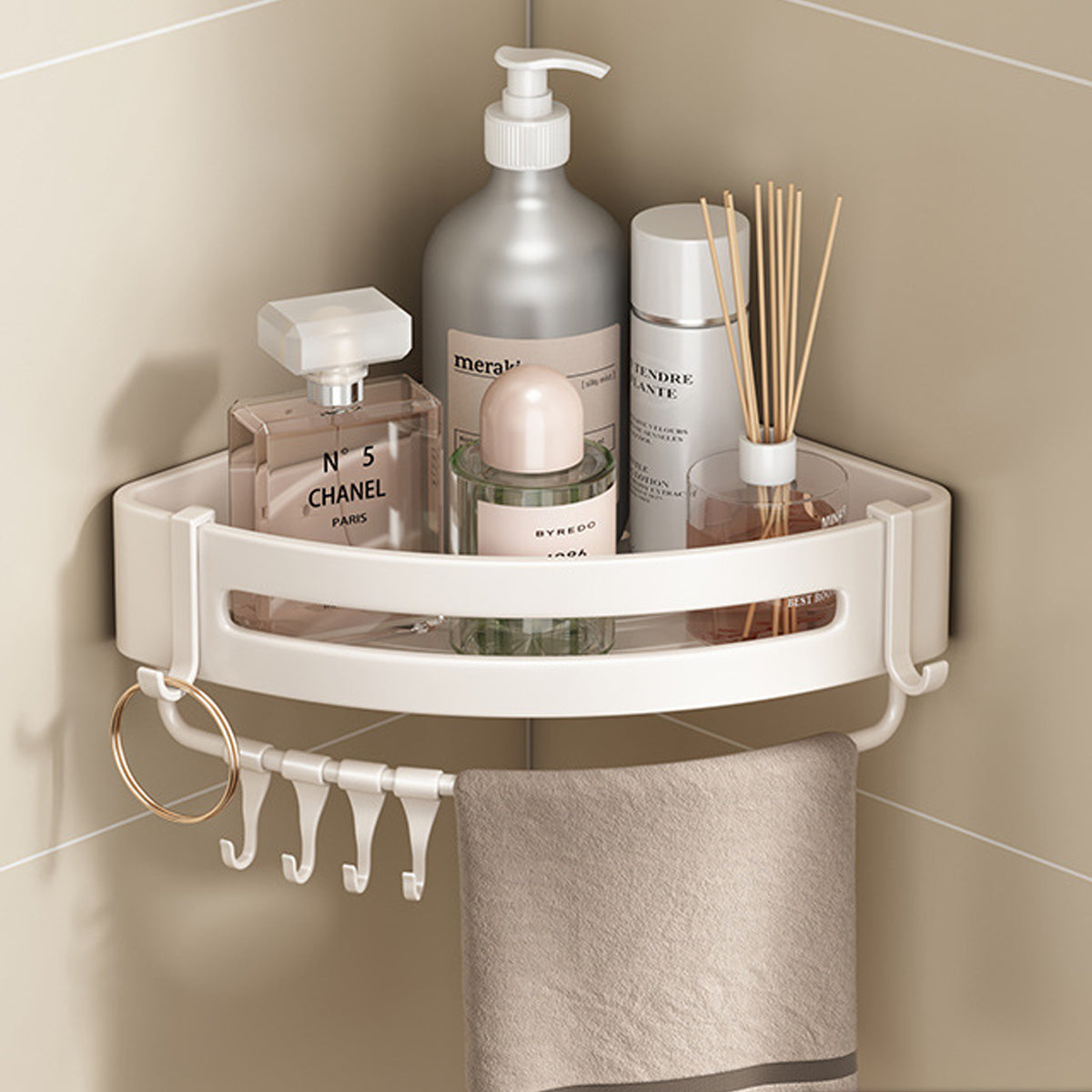 Triangular Corner Shelf with Drain Holes | StorageOZ