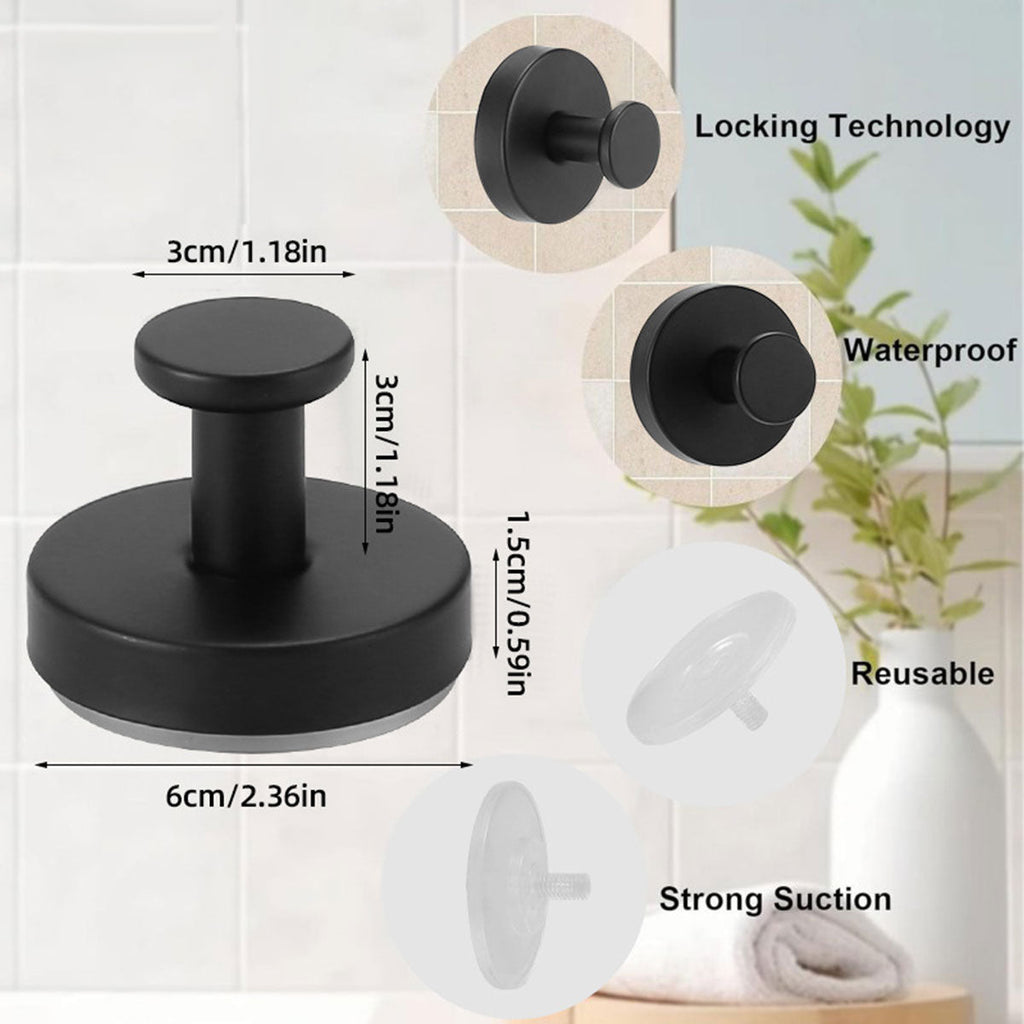 Suction Cup Hooks 2 or 4 Pcs Two Colours | StorageOZ