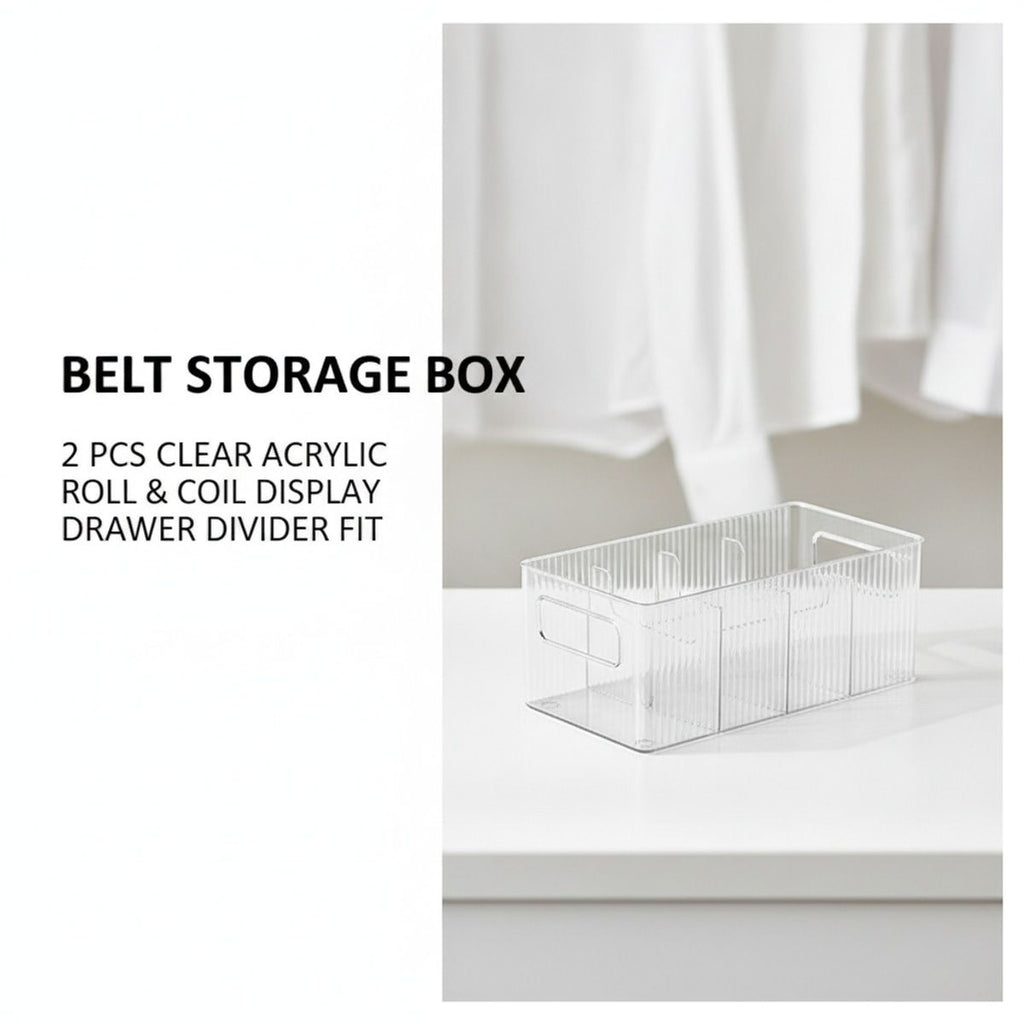 2 Pcs Belt Storage Boxes Closet Organiser | StorageOZ