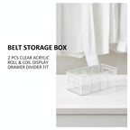 2 Pcs Belt Storage Boxes Closet Organiser | StorageOZ