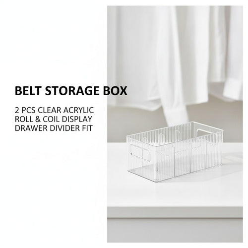 2 Pcs Belt Storage Boxes Closet Organiser | StorageOZ