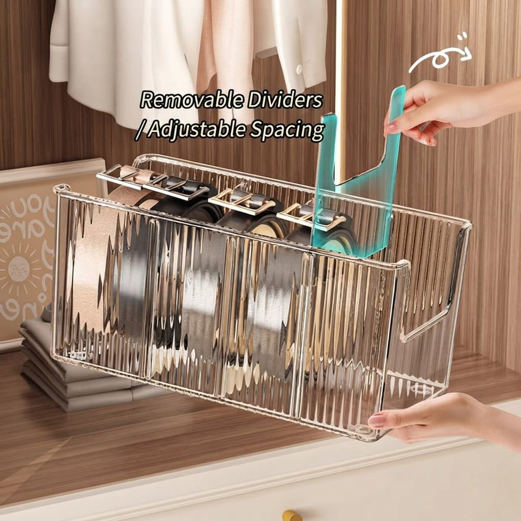 2 Pcs Belt Storage Boxes Closet Organiser | StorageOZ