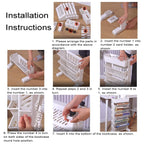 White Rolling Bookshelf 5 or 6 Tiers Set | StorageOZ