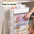 White Rolling Bookshelf 5 or 6 Tiers Set | StorageOZ