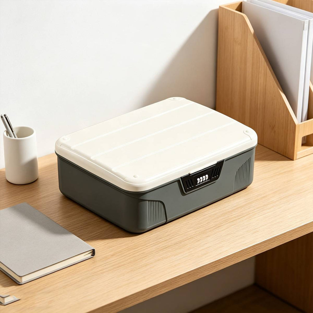 Grey Code Lock Boxes Two Sizes Organiser | StorageOZ
