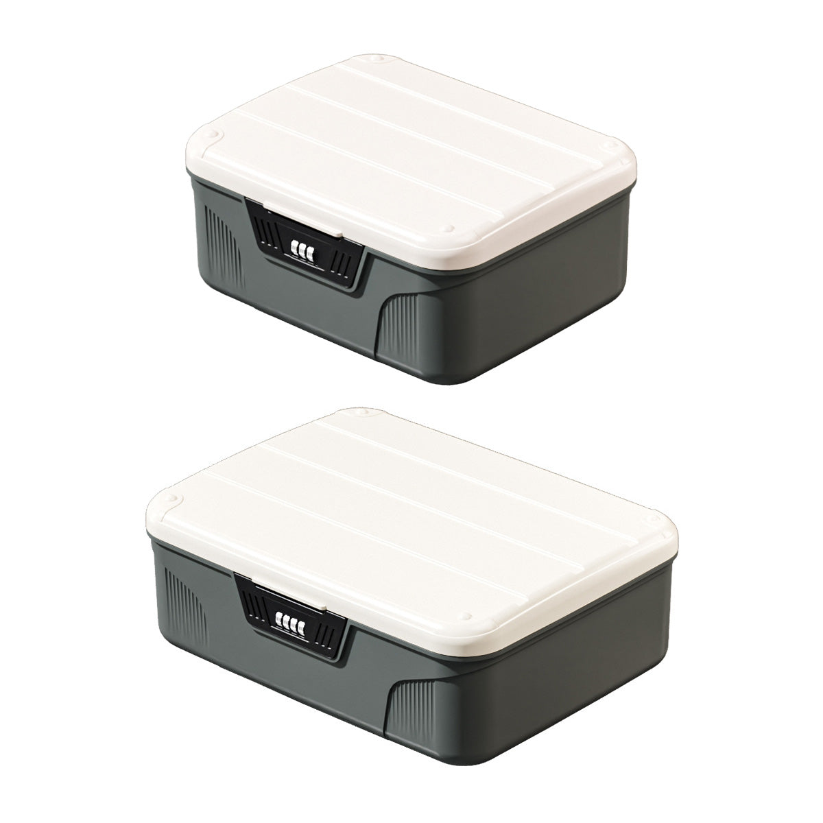 Grey Code Lock Boxes Two Sizes Organiser | StorageOZ