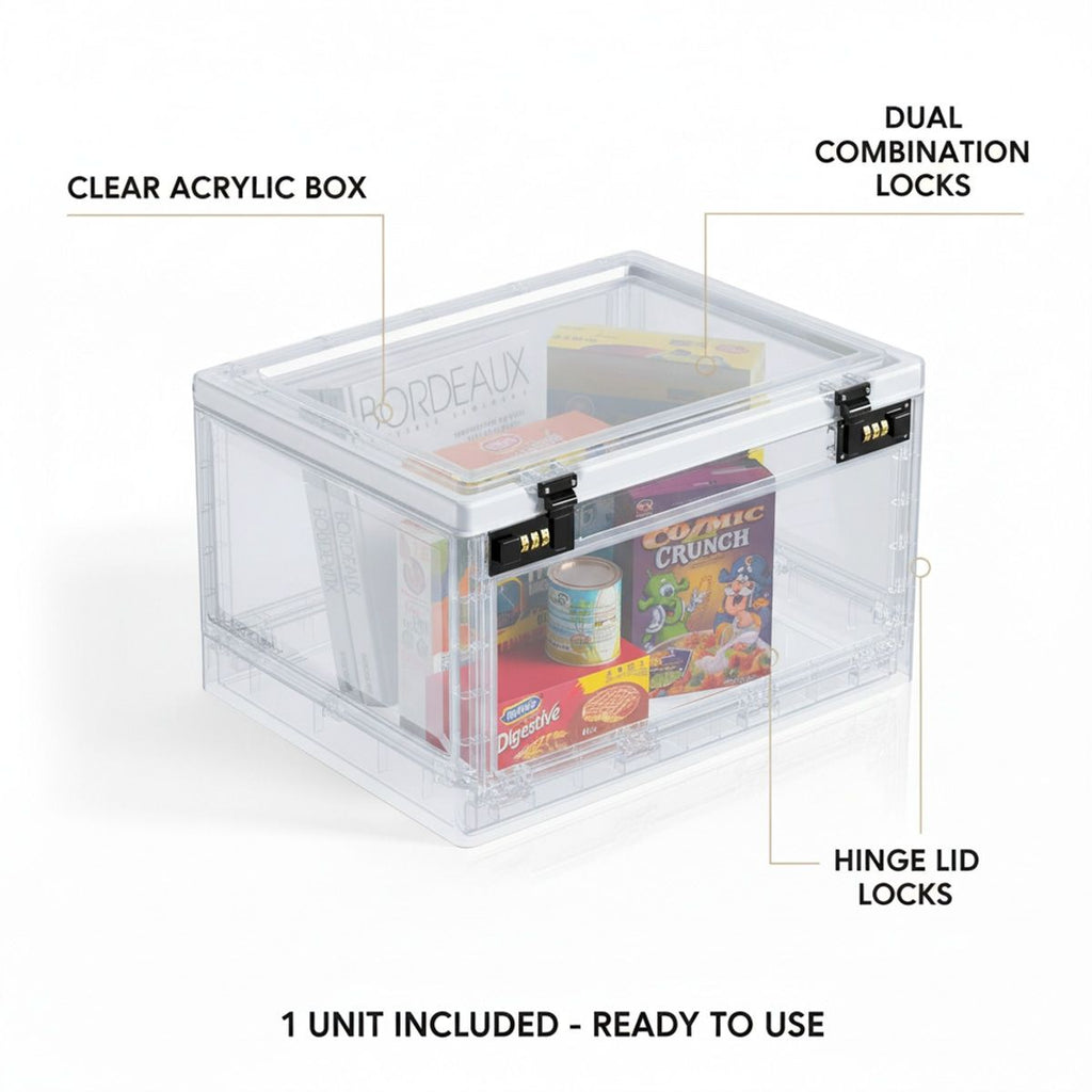 White Password Lock Storage Box Organiser | StorageOZ