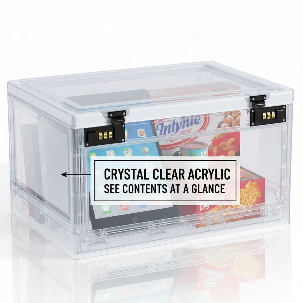 White Password Lock Storage Box Organiser | StorageOZ