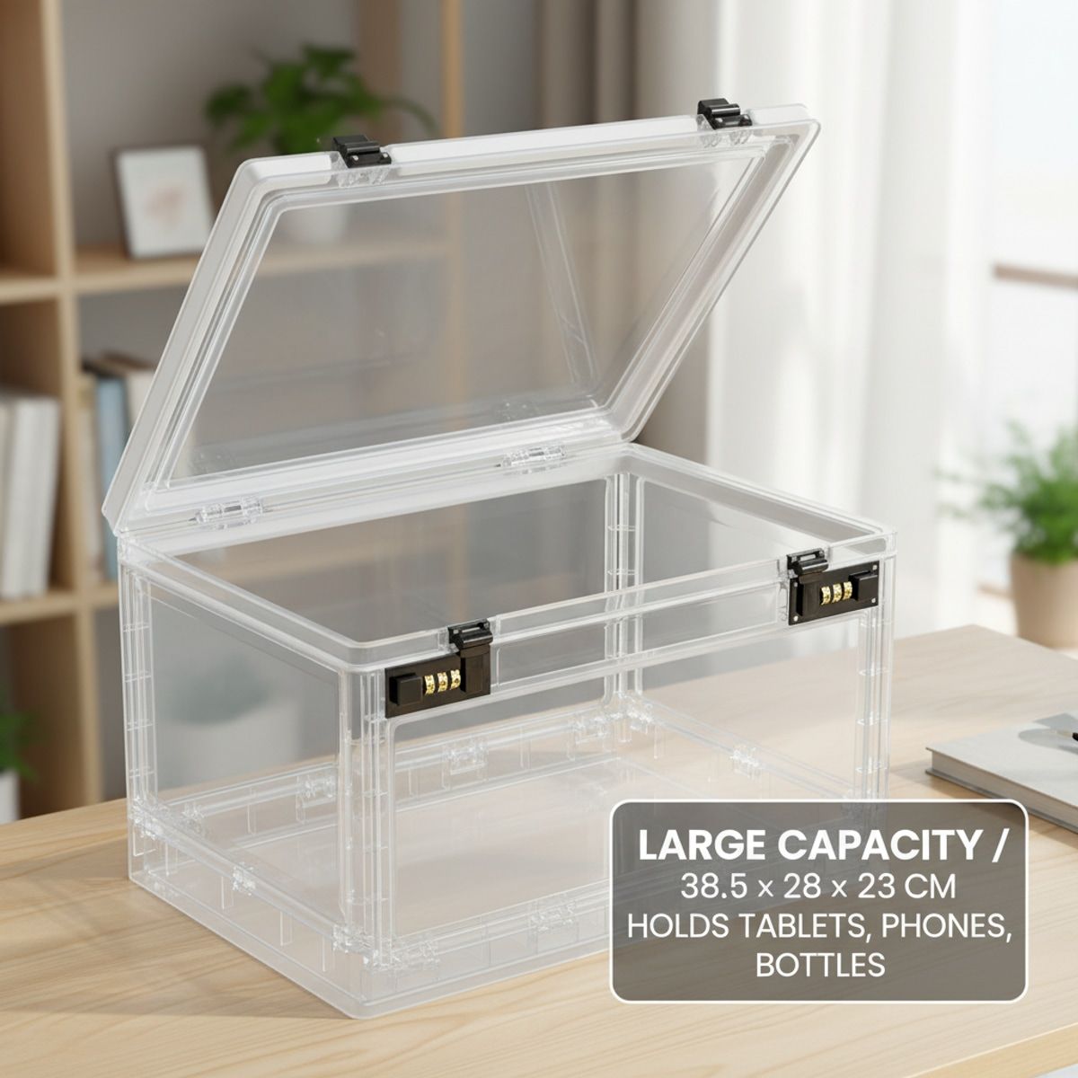 White Password Lock Storage Box Organiser | StorageOZ