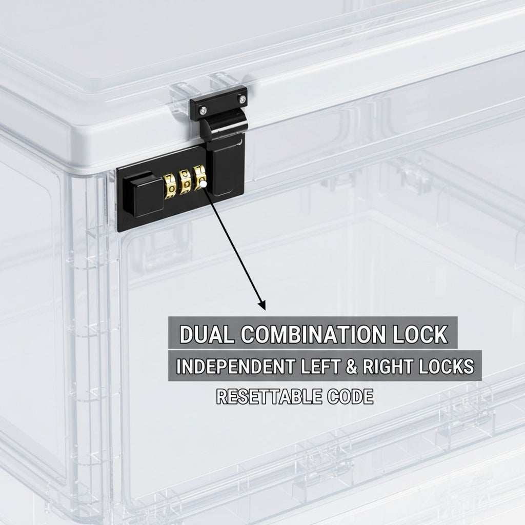 White Password Lock Storage Box Organiser | StorageOZ