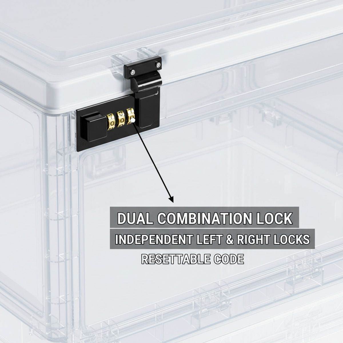 White Password Lock Storage Box Organiser | StorageOZ
