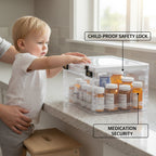 White Password Lock Storage Box Organiser | StorageOZ