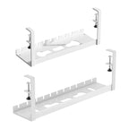 Under Desk White Cable Tray Two Lengths Set | StorageOZ
