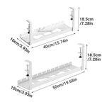 Under Desk White Cable Tray Two Lengths Set | StorageOZ