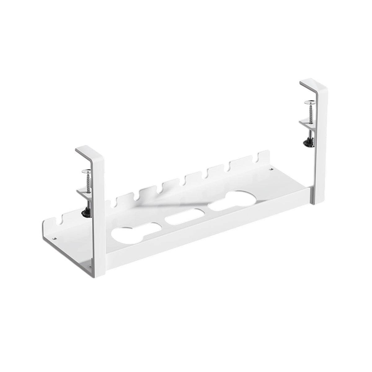 Under Desk White Cable Tray Two Lengths Set | StorageOZ