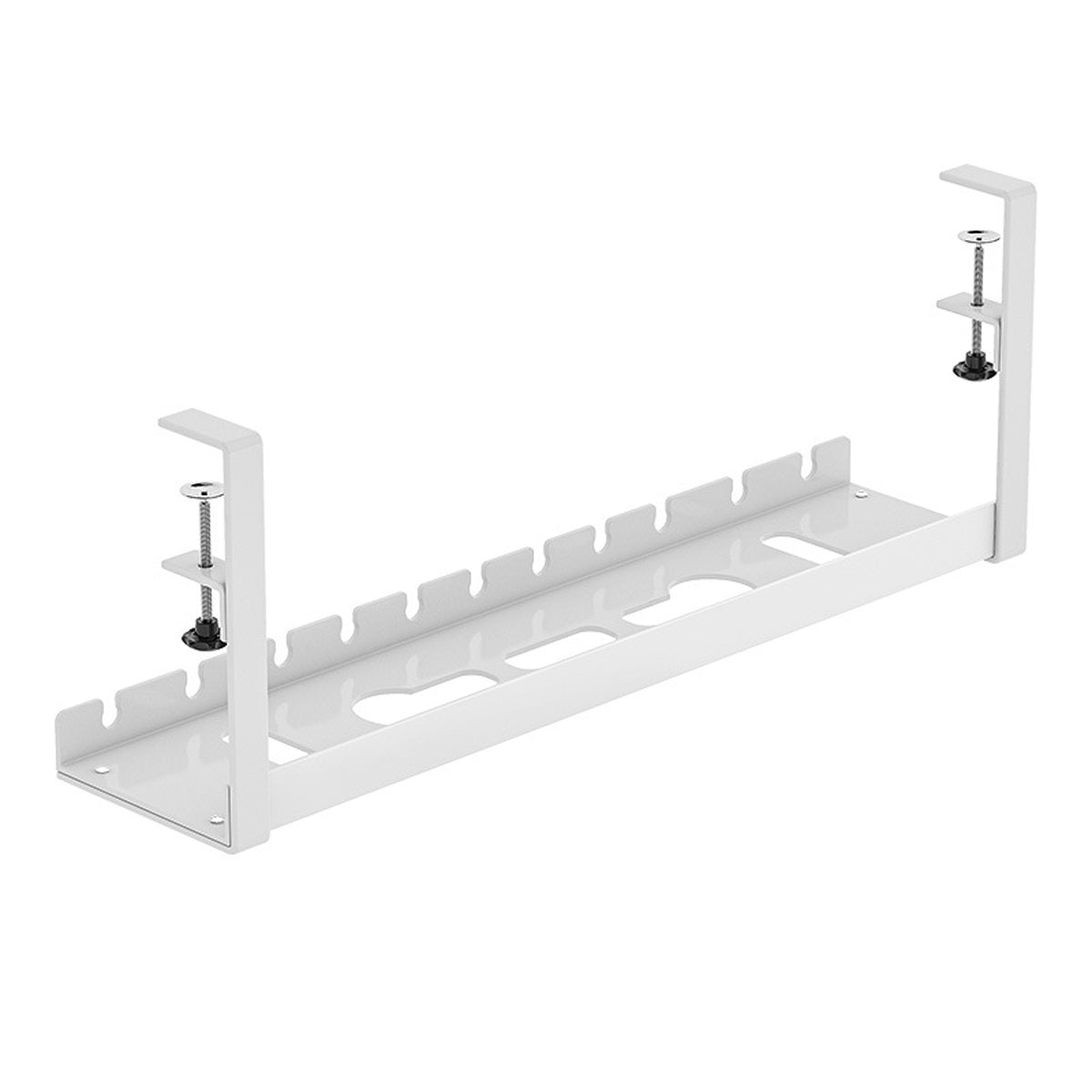 Under Desk White Cable Tray Two Lengths Set | StorageOZ