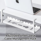 Under Desk White Cable Tray Two Lengths Set | StorageOZ