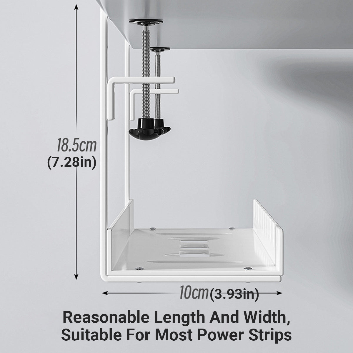 Under Desk White Cable Tray Two Lengths Set | StorageOZ