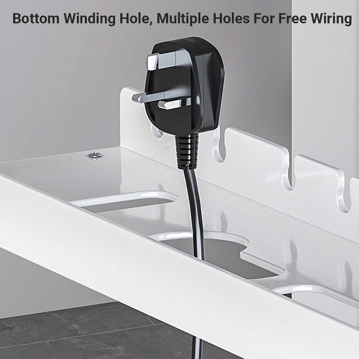 Under Desk White Cable Tray Two Lengths Set | StorageOZ