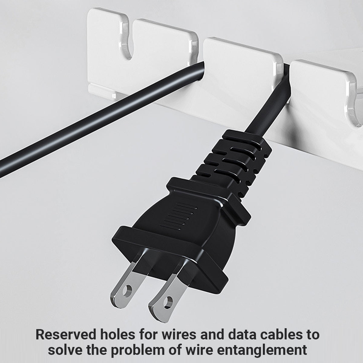 Under Desk White Cable Tray Two Lengths Set | StorageOZ
