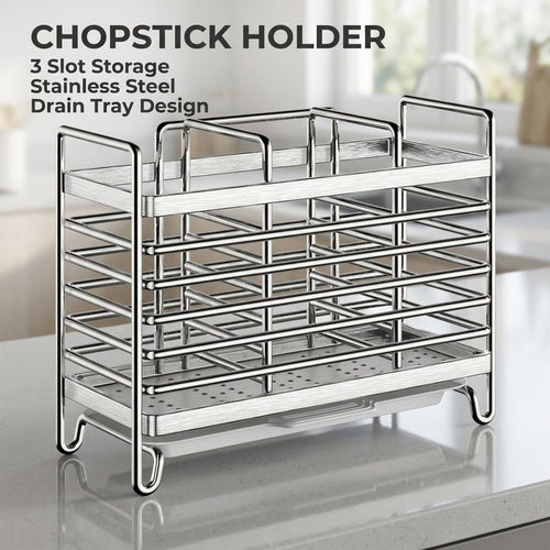 3 Slot Chopstick Kitchen Storage Holder Set | StorageOZ