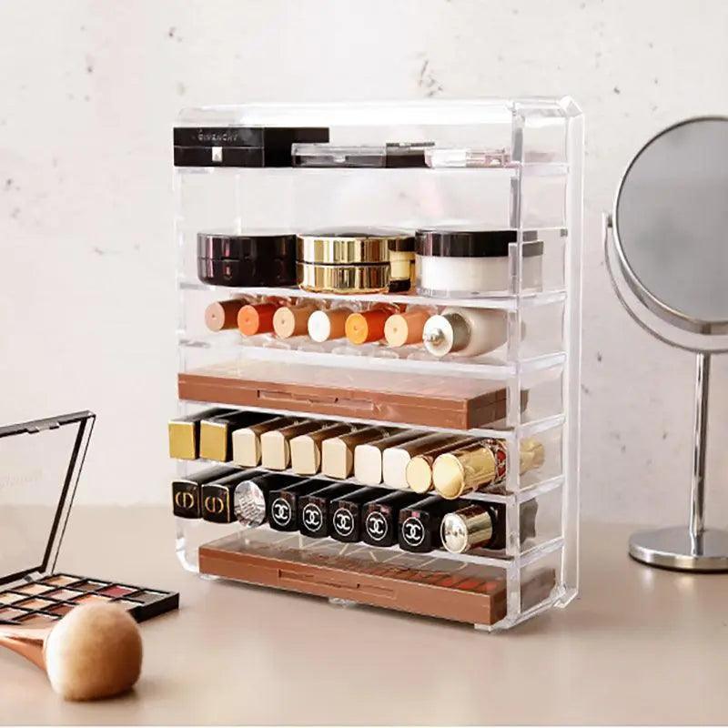 Clear Acrylic 8 Grid Makeup Organiser Two Sizes | StorageOZ