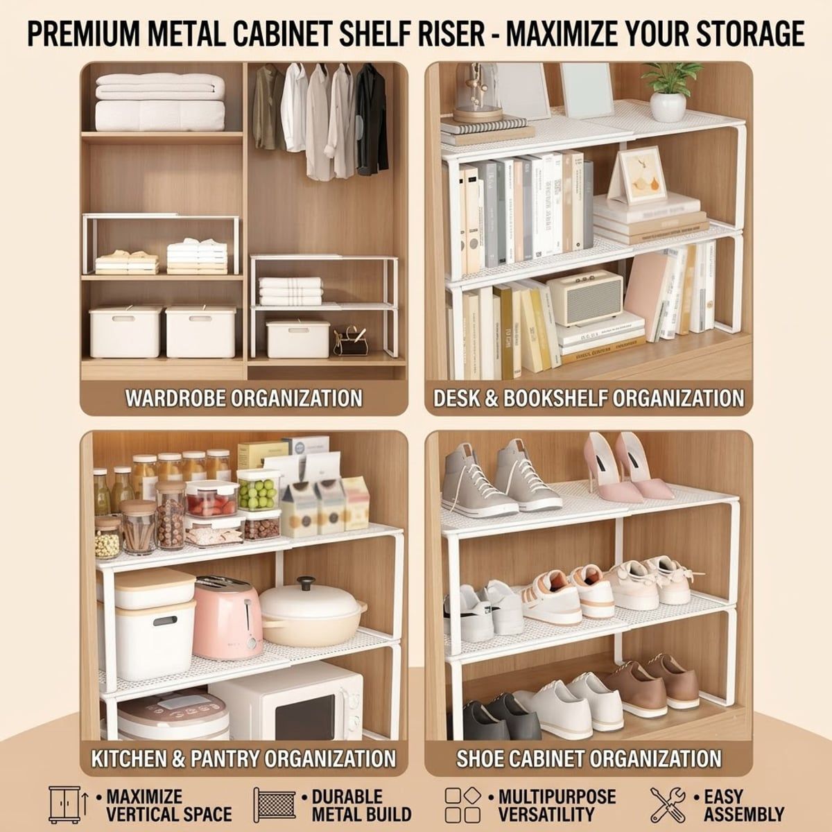 Closet Hanging Clothes Storage Rack Organiser | StorageOZ