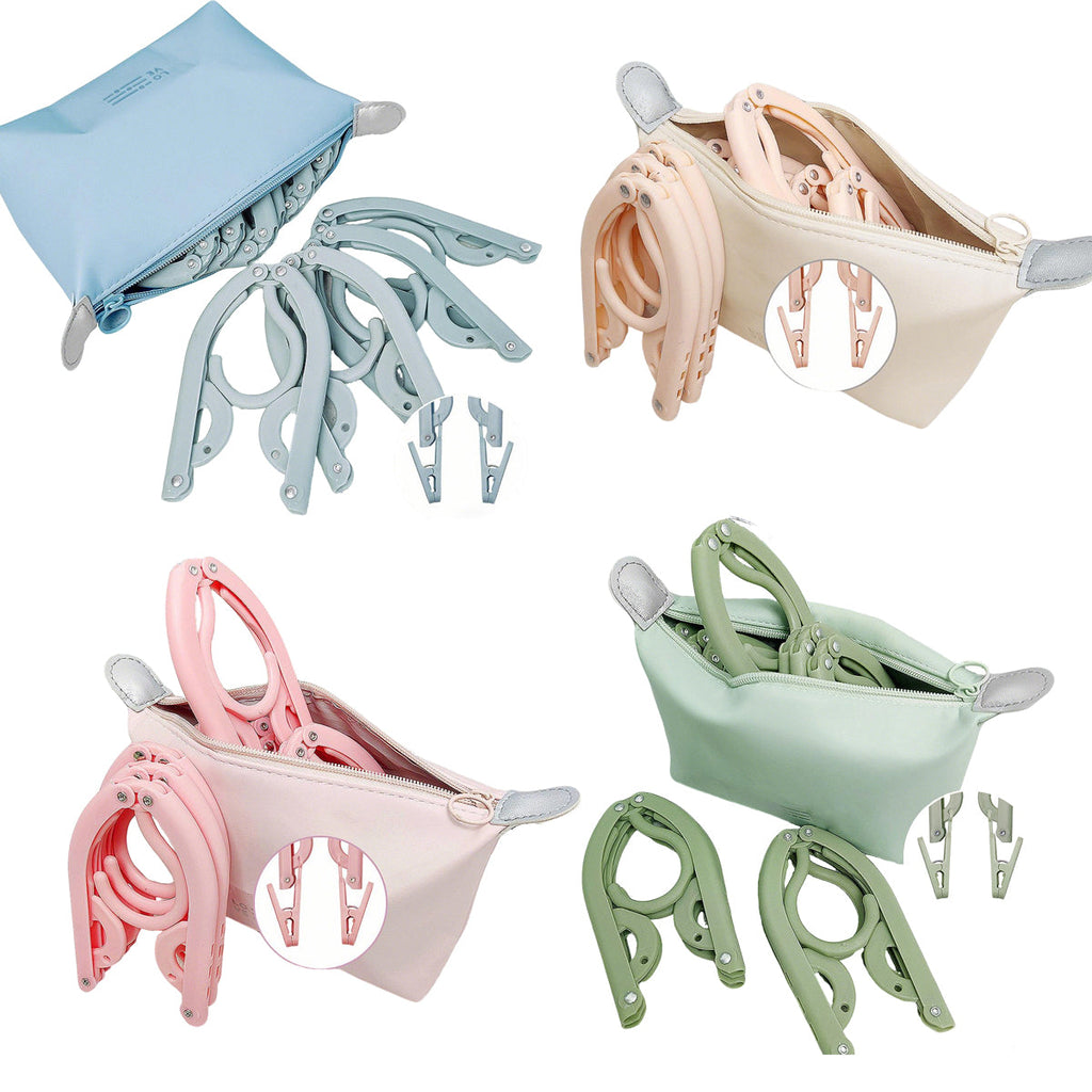 15 Pcs Folding Travel Hangers Four Colours | StorageOZ