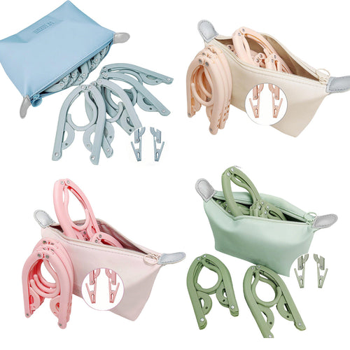 15 Pcs Folding Travel Hangers Four Colours | StorageOZ