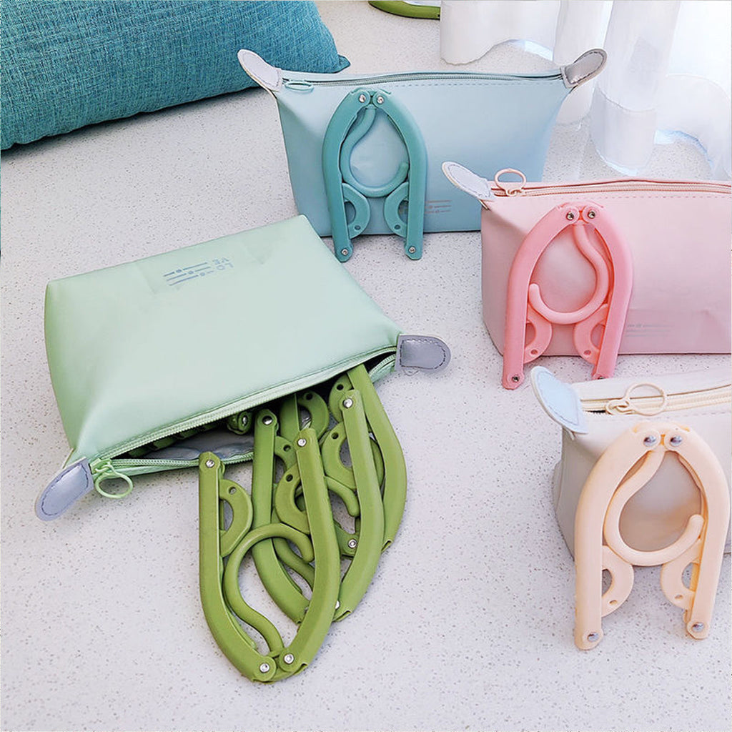 15 Pcs Folding Travel Hangers Four Colours | StorageOZ