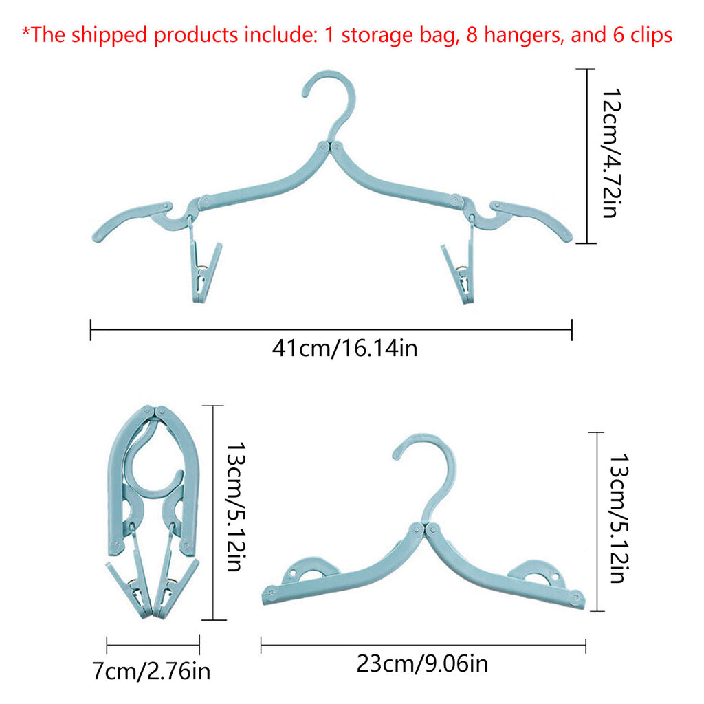 15 Pcs Folding Travel Hangers Four Colours | StorageOZ