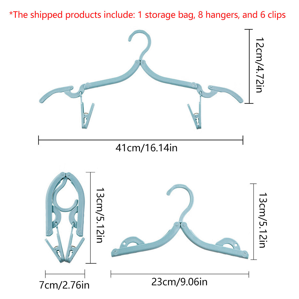 15 Pcs Folding Travel Hangers Four Colours | StorageOZ