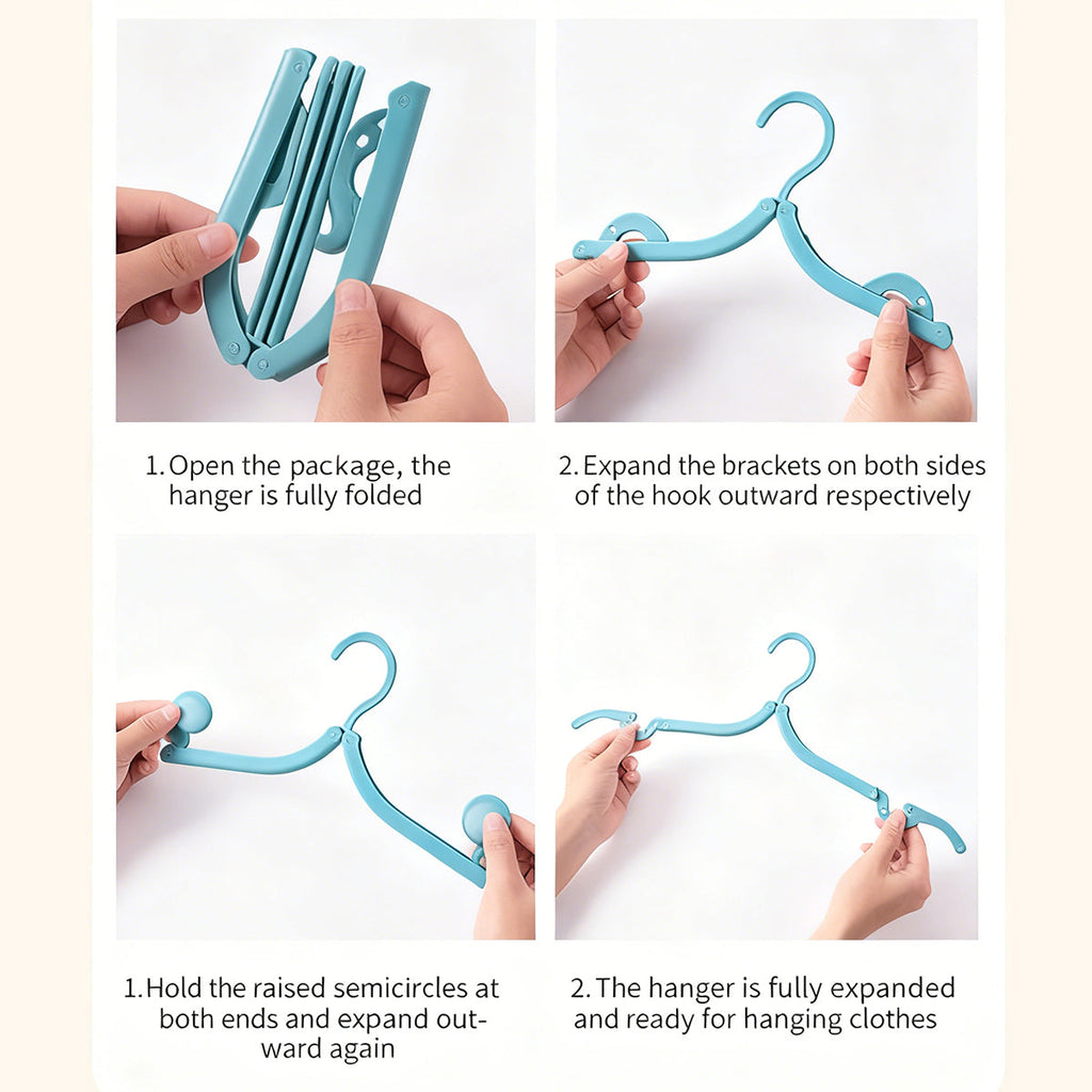 15 Pcs Folding Travel Hangers Four Colours | StorageOZ