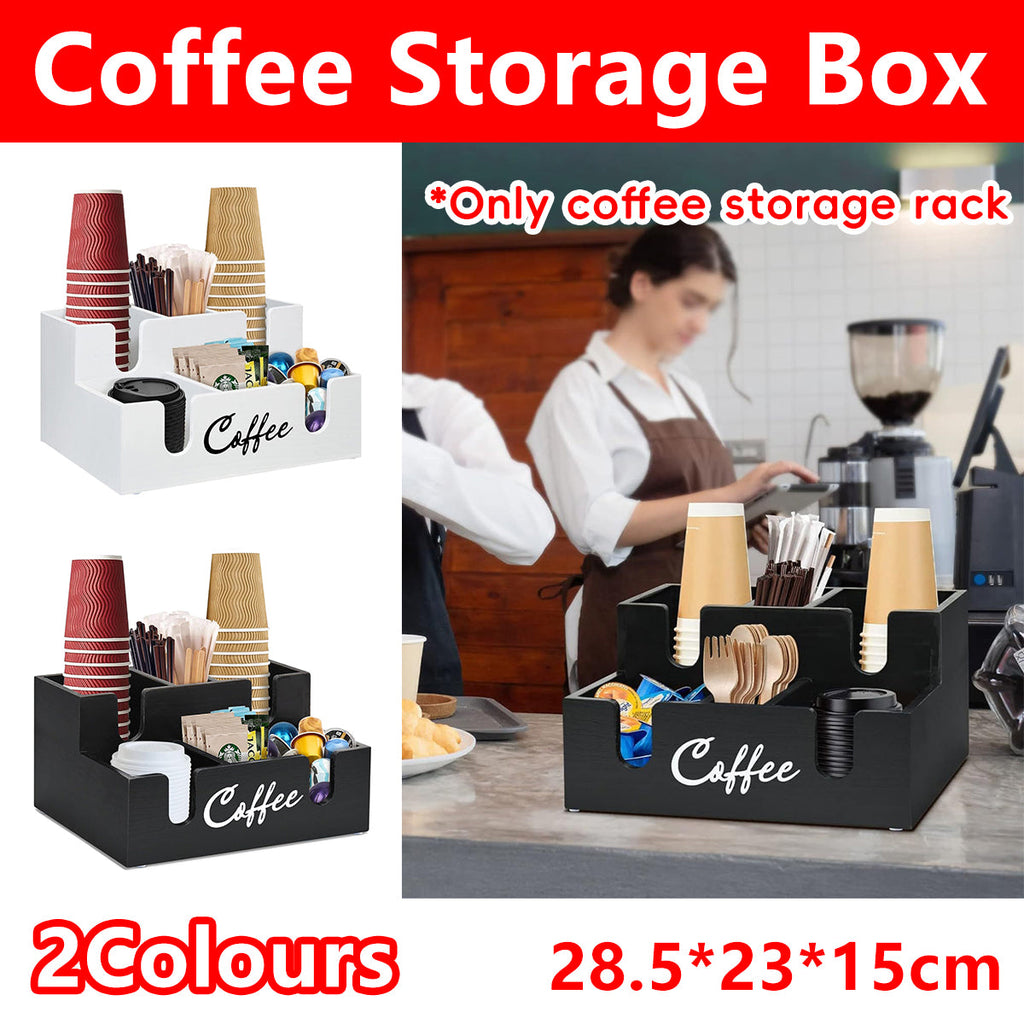 Wooden Coffee Station Box Two Colours Set | StorageOZ