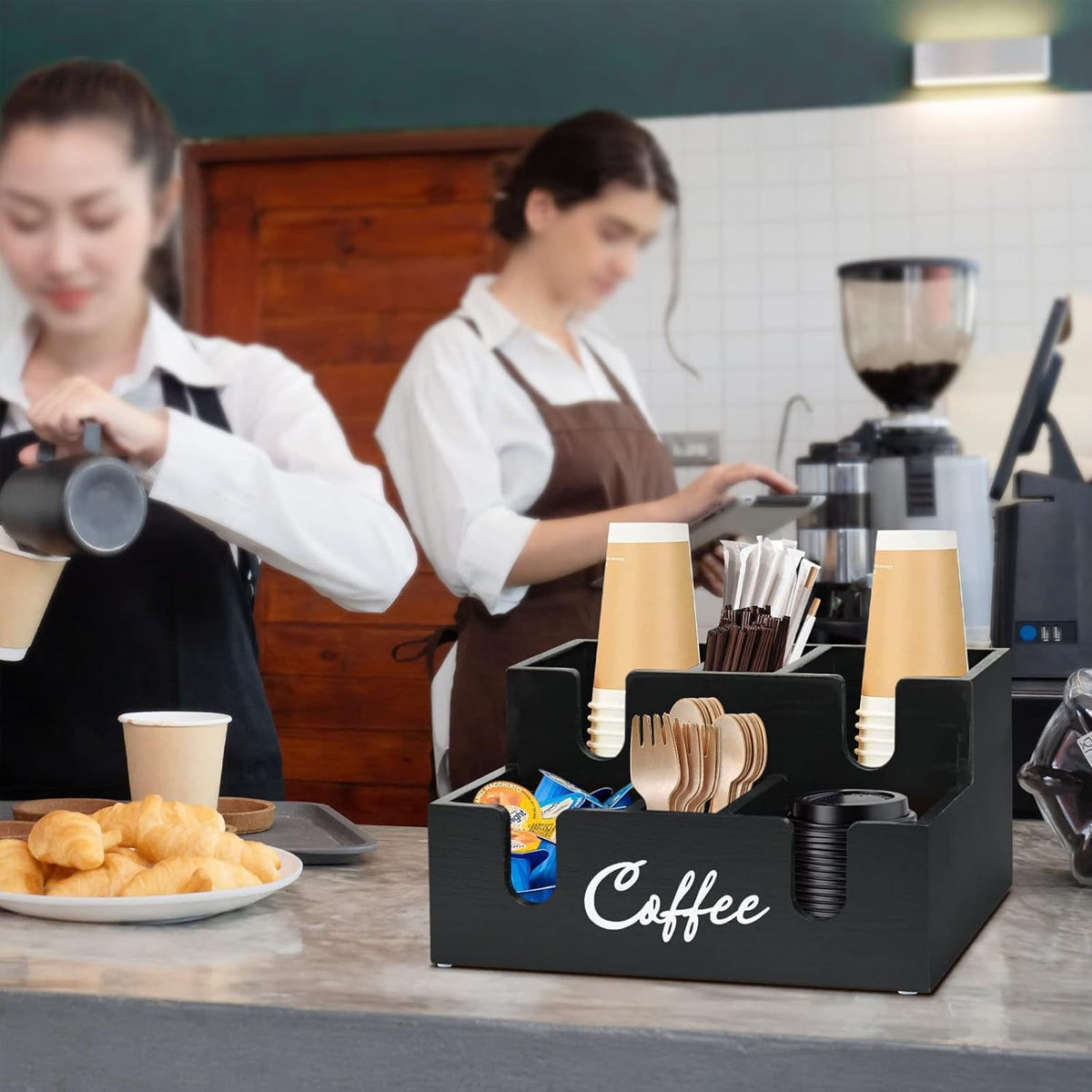 Wooden Coffee Station Box Two Colours Set | StorageOZ