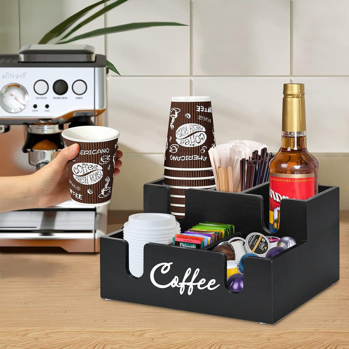 Wooden Coffee Station Box Two Colours Set | StorageOZ