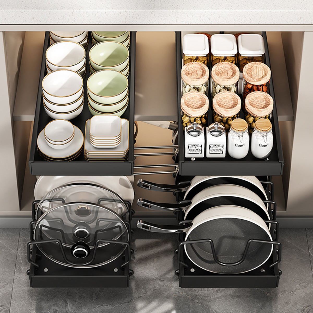 Adjustable Pot Rack Horizontal or Vertical | StorageOZ