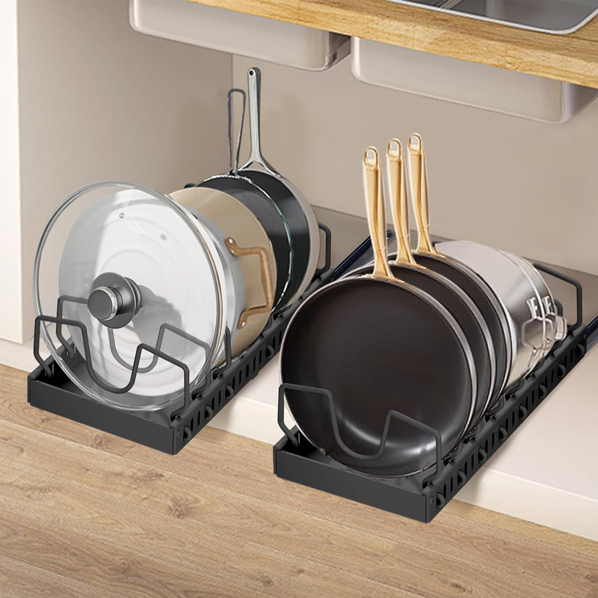 Adjustable Pot Rack Horizontal or Vertical | StorageOZ