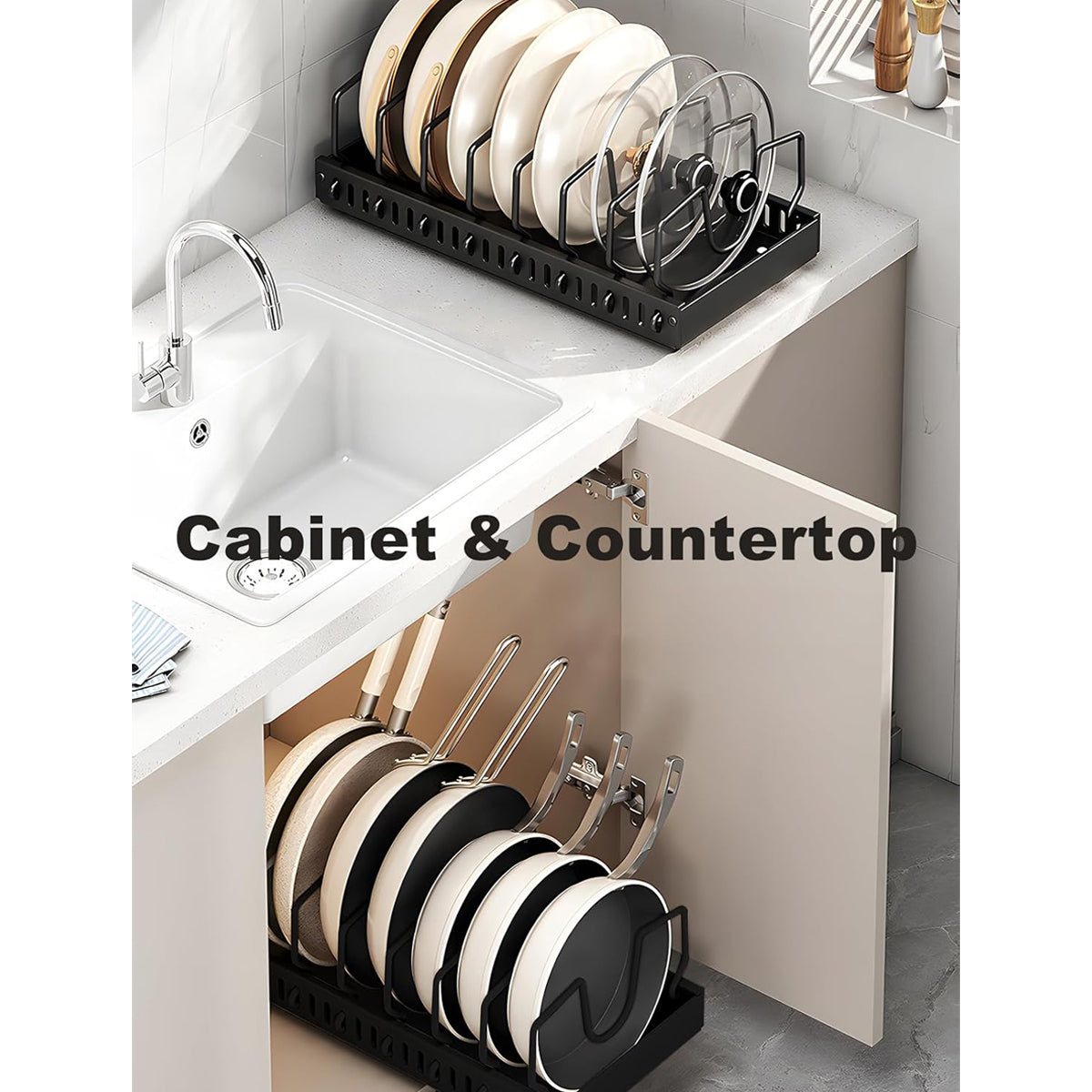 Adjustable Pot Rack Horizontal or Vertical | StorageOZ