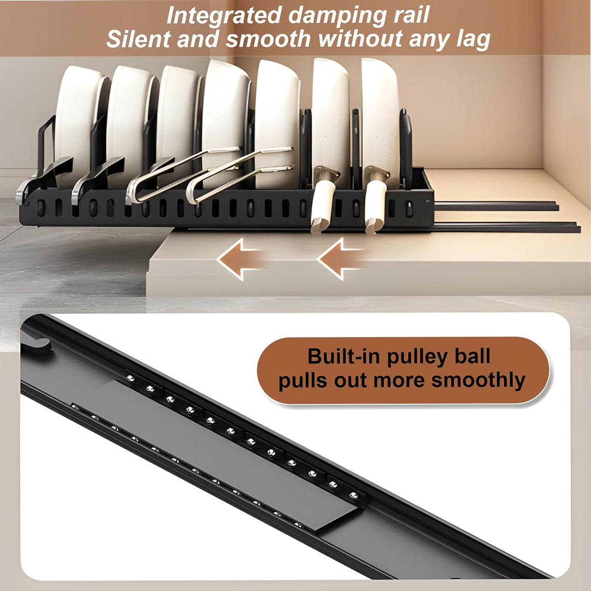 Adjustable Pot Rack Horizontal or Vertical | StorageOZ