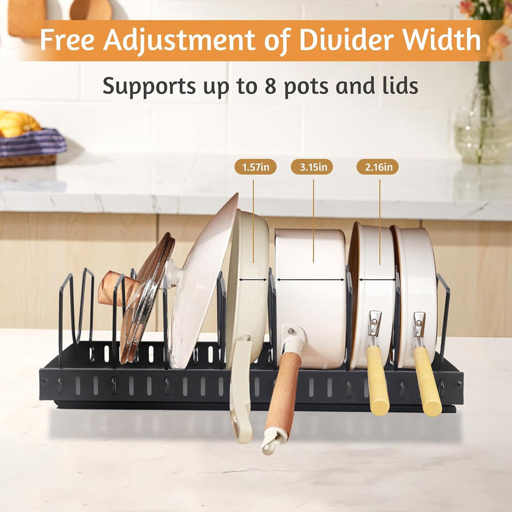 Adjustable Pot Rack Horizontal or Vertical | StorageOZ