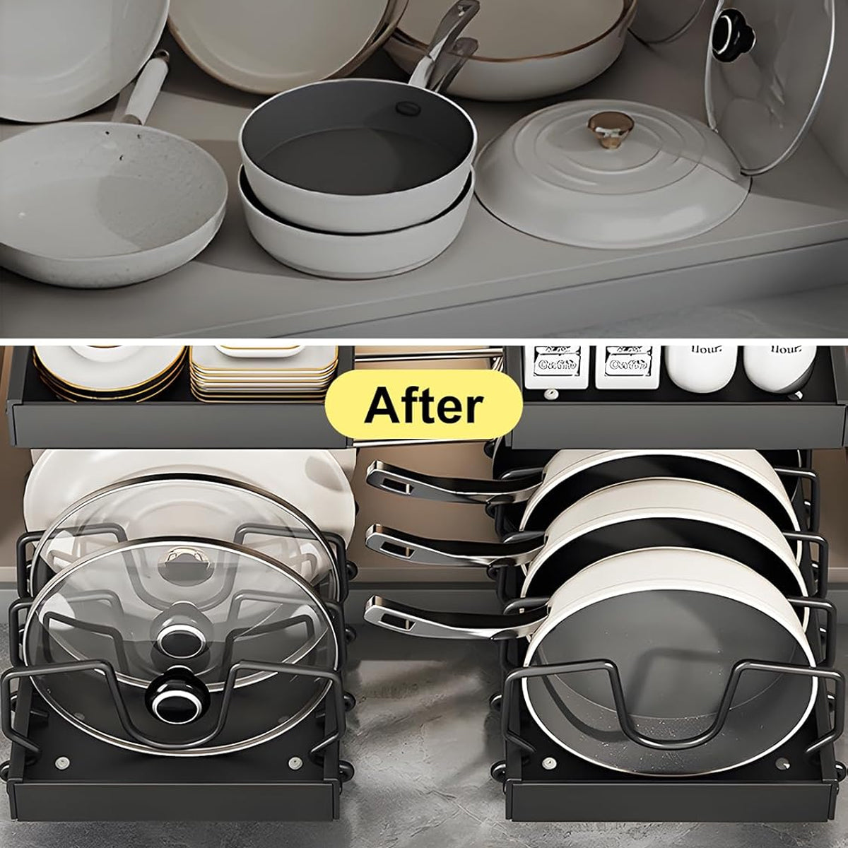 Adjustable Pot Rack Horizontal or Vertical | StorageOZ