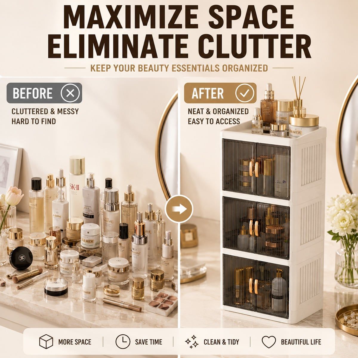 4 Tier Cosmetics Storage Organiser Organiser | StorageOZ