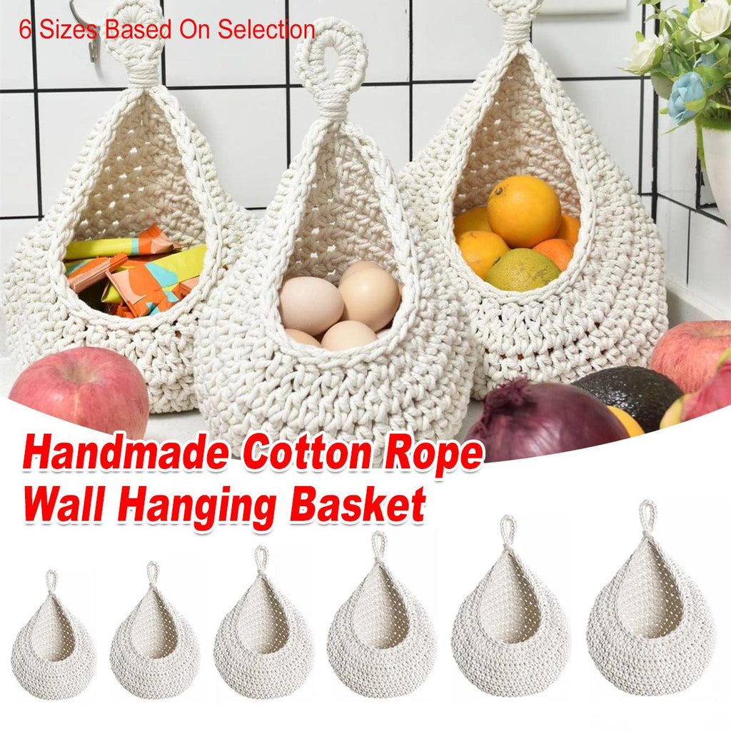 Cotton Rope Wall Basket in Six Sizes Set | StorageOZ