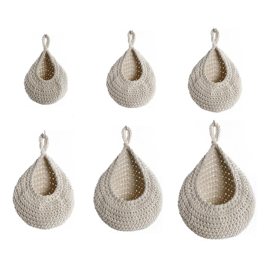 Cotton Rope Wall Basket in Six Sizes Set | StorageOZ